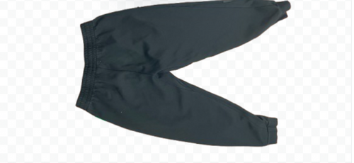 Adidas black jogger sweatpants front view on white background