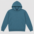 Front view of teal Arizona Jean Co. hoodie on light gray background
