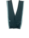 Adidas black zip jacket with white 3-stripe detail, white background