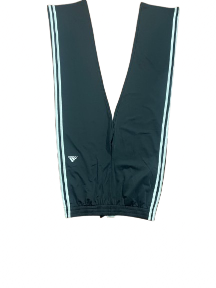 Adidas black zip jacket with white 3-stripe detail, white background